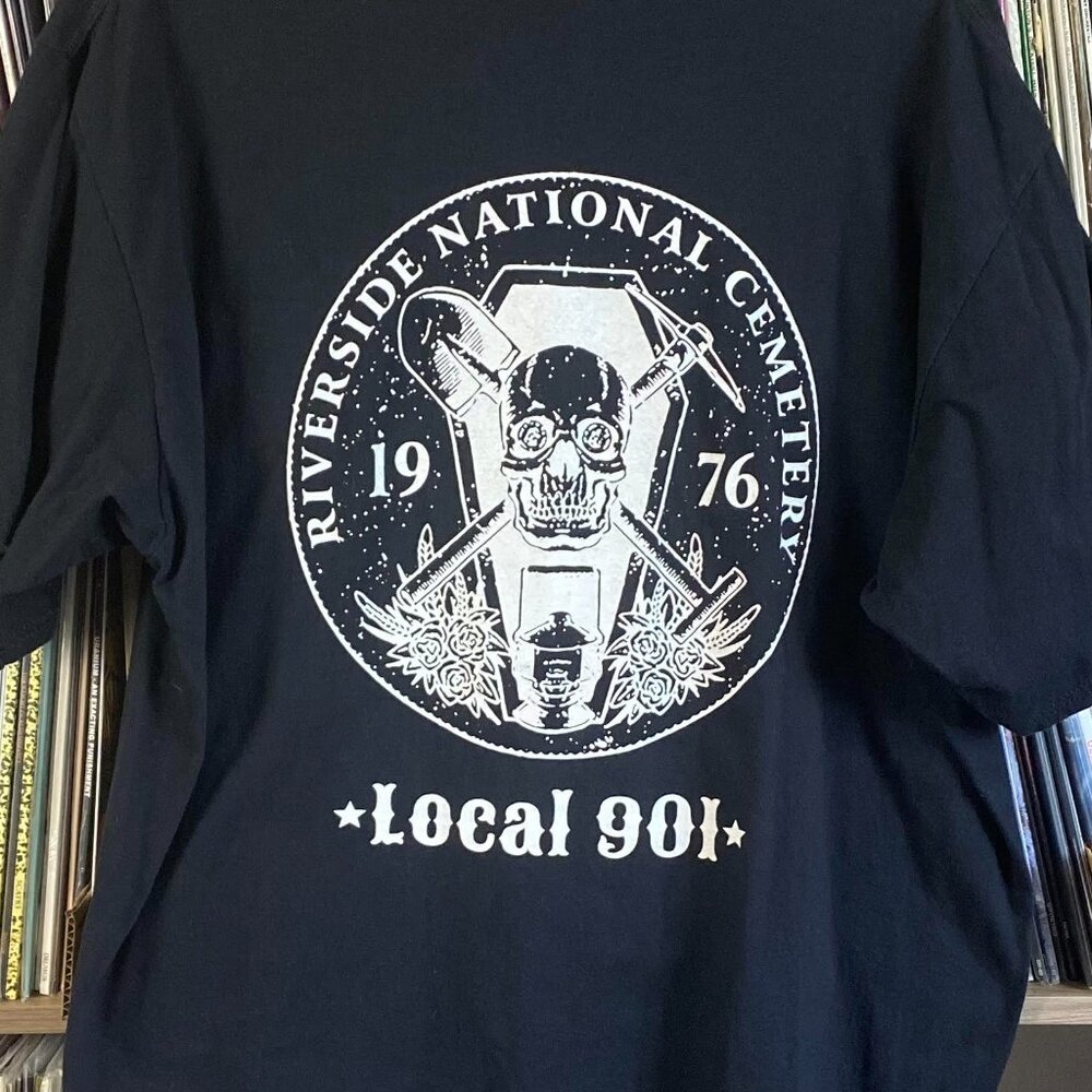 Riverside National Cemetery 1976 Local 901 T Shirt 2XL 3XL Skull Grave Digger